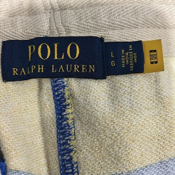 ☀️🏝️ POLO RALPH LAUREN Men's 8 Inch Striped Spa Cotton Terry Shorts Size Lg -EU - Picture 9 of 10